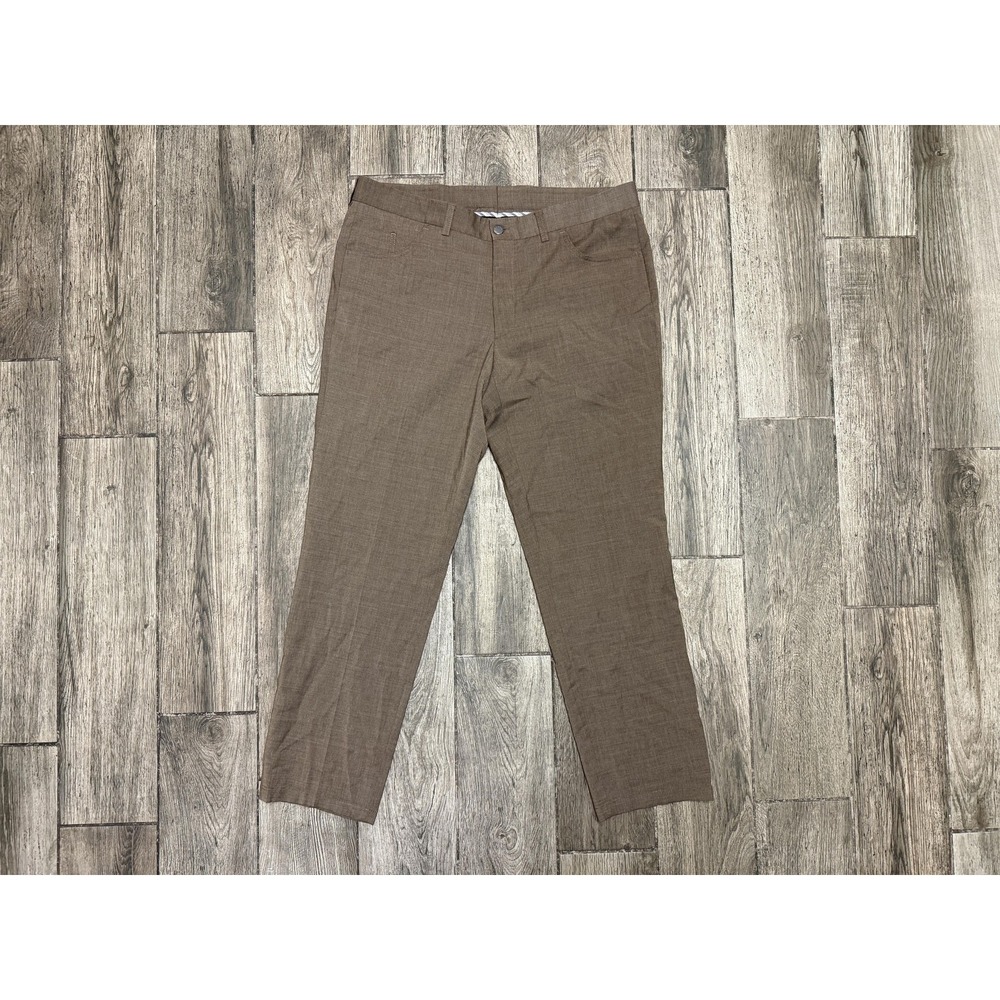 Jack Victor Pants Men's 36x30 Brown Sage Wool Blend Made in Italy Classic Dress